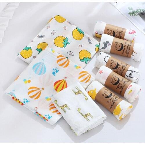 NEW 110x110cm Bamboo Blanket Swaddle Blankets Baby Muslin Swaddle Solid Plain Color Cotton Baby Blanket Newborn Infant Warm Gift