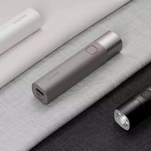 Original Xiaomi SOLOVE X3 LED Flashlight 3000mAh Spare Mobile Power USB Multi-function Brightness Torch Power Bank Lighting New