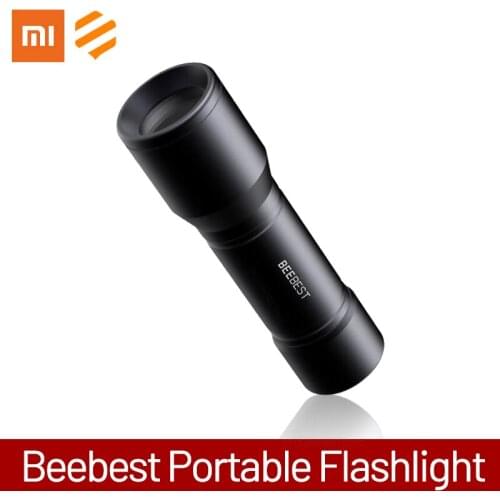 Xiaomi BEEBEST Portable Flashlight 130m Lightweight Three Gears Mode Adjustable Lighting SOS Waterproof Mini Metal Body