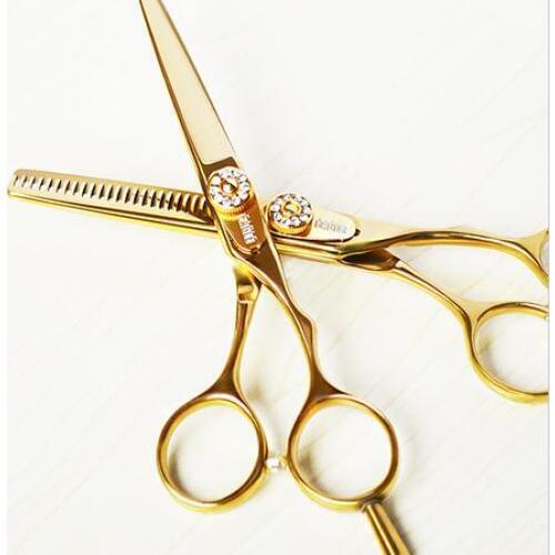 Custom-made professional titanium customize hair scissors bag thinning barber cutting scissor shears hairdressing scissors set