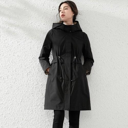 Down jacket female temperament hooded stripe colours bladder paragraph dust coat grows in removable sent to overcome