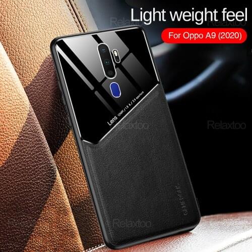 Luxury Shockproof Leather Texture Phone Case For Oppo A9 A5 2020 A11 A11X A52 A72 A92 A 9 2020 Car Holder Cases Back Cover