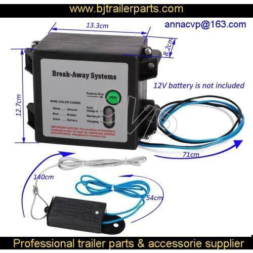 CVP TRAILER BREAK-AWAY SYSTEM KIT 12V SEPARATION RUNAWAY BREAKAWAY SYSTEMS & SWITCH TRAILER FLOAT BOAT ELECTRIC BRAKEAWAY