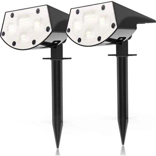 Solar Landscape Spotlights, IP65 Waterproof 20 Leds Outdoor Solar Powered Lights Adjustable Ground Wall Lighting