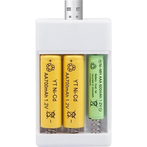 Universal USB Output Battery Charger 2/3/4 Slot Adapter For AA / AAA Battery Rechargeable Quick Charge Battery Charging Tools