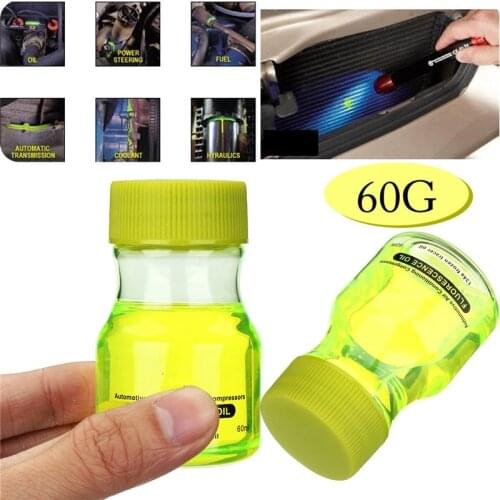 Universal Oil with Fluorescent Leak Detection Leak Test UV Dye for Car AC A/C Auto Air Conditioning Pipeline Tracer