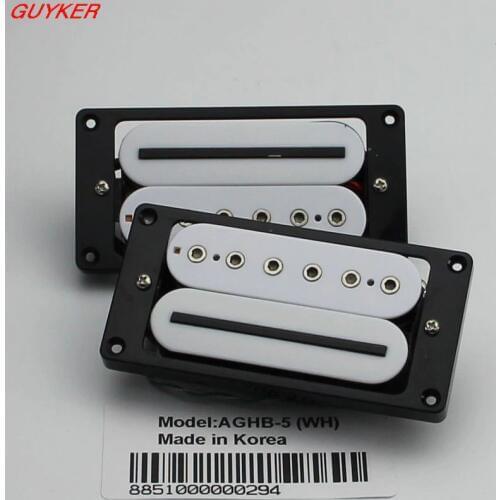 Inner Six Angle Hot Rail Five Line Pickup White Guitar Pickups(bridge&neck)