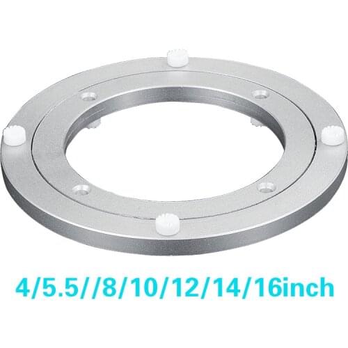 6 Sizes Round Shape Turntable Plate Table Smooth Swivel Plate Rotating Table Aluminium Alloy Rotating Bearing Lazy Susan Plate
