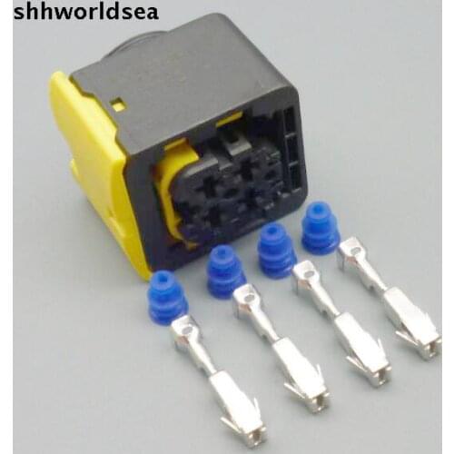 Worldgolden 5/30/100sets kit 4P auto wire harness connector 2-1418390-1