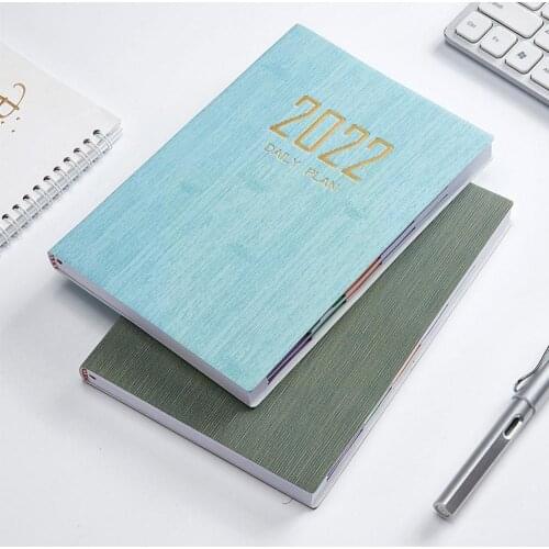 A5 2022 Notebook 365 Days Portable Notepad Daily Weekly School Office Notebooks Agenda Stationery Planner Supplies