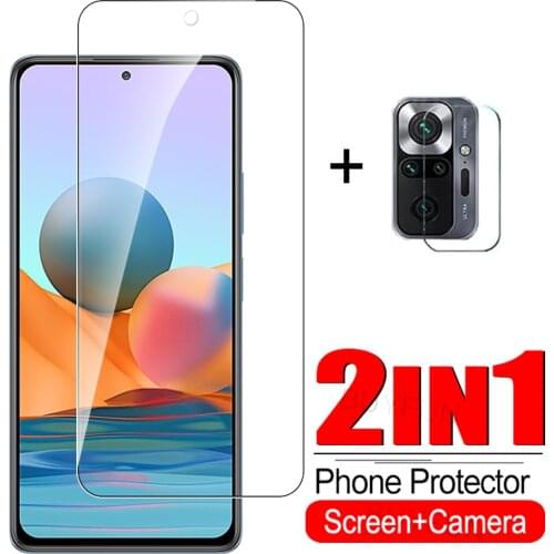2in1 Tempered Glass For Xiaomi Redmi Note 10 Pro 10 Camera Lens Screen Protector For Redmi Note 10 Pro 10 Protective Glass