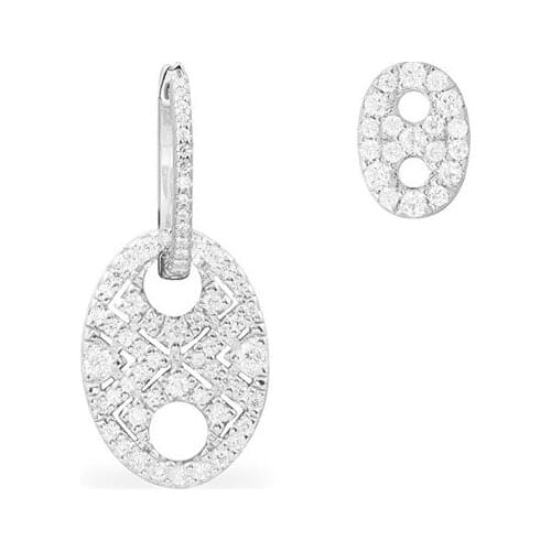 Sterling silver summer new buckle texture earrings womens fashion luxury classic design hollow pig nose earrings gift