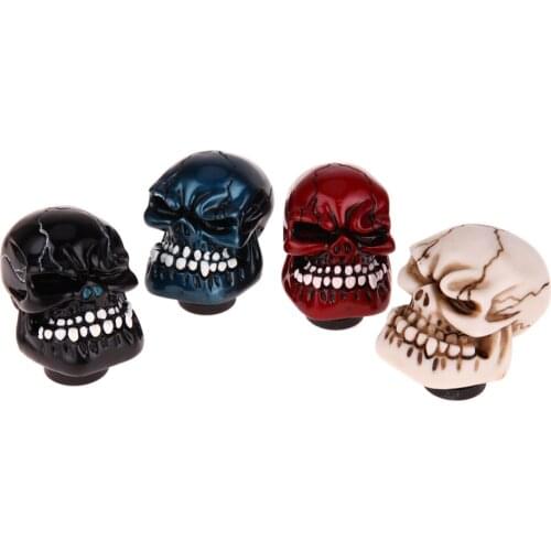 1pc Skull Head Car Gear Shift Knob Modification Interior New Car Hand Brake Cases Fashion Accessory Car Accessories