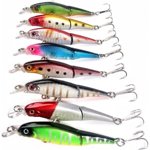 1PCS Minnow Fishing Lure 11cm/10g Two Paragraphs Hard Bait Wobbler Jig Bait Crankbait Carp Artificial Pesca Fishing Tackle