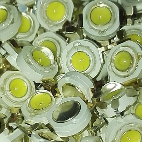 10pcs/100pcs 1W 3.2-3.4v 350ma High Power LED Warm Light Double Gold-line Lamp For DIY LED Floodlight Spotlight Downlight