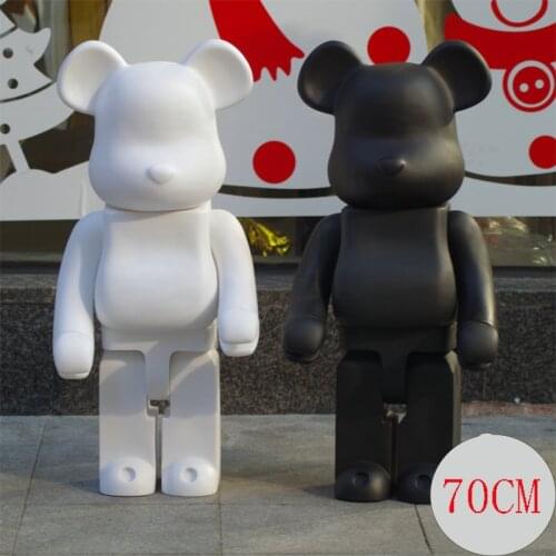 1000% Bearbrick Black and white fashion Toy For Collectors Be@rbrick Art Work 70cm In Box