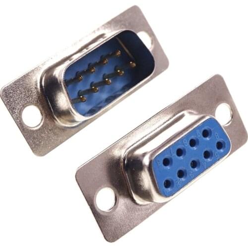 D-sub connector DB type Female solder blue insulator Rohs free shipping 200pcs by UPS