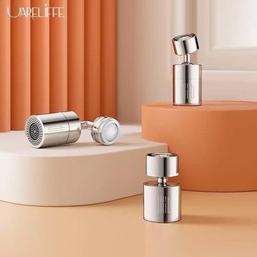 Diiib Kitchen Faucet Aerator Water Tap Nozzle Bubbler Water Saving Filter 360-Degree Double Function 2-Flow Splash-proof