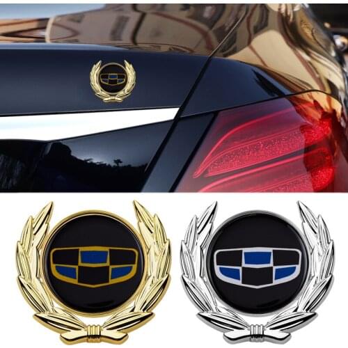 Car Styling Side Window Emblem Trunk Badge Metal 3D Sticker for Geely Logo EC7 EC8 X7 7 GE GT EV8 EX7 Auto Decals Accessories