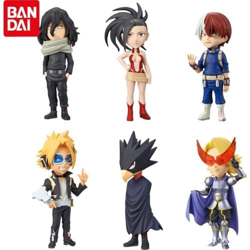 Bandai Genuine Candy Toys WCF My Hero Academia Vol.2 Todoroki Shoto YAOYOROZU MOMO Aizawa Shouta Action Figure Model Doll
