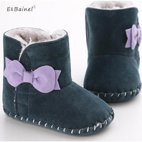 E&Bainel New Kids Baby Girls Warm Winter Shoes Boots Newborn Toddler Infant Keep Warm Anti-Slip Booties Prewalker Shoes Warm