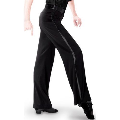 New Men Latin Dance Pants Adult Modern Dance Practice Pants Ballroom Dance Trousers Latin Dance Performance Clothes DQL753