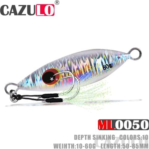 Metal Jig Fishing Lures Isca Artificial Bass Weights 10-60g Pesca Accesorios Mar Baits Sinkin For Carp Seabass Fish Goods Leurre