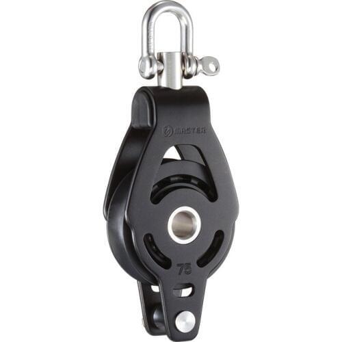Marine Boat Yacht Sailboat Dinghy 75mm 2 15/16 Inch Aluminum Single Swivel Shackle Becket Block Master ALC-7502