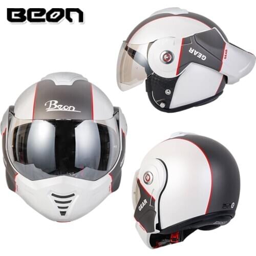 Capacete BEON T702 Flip up Motorcycle Helmet Modular Helmet beon back somersault Moto Casque Casco ECE approved