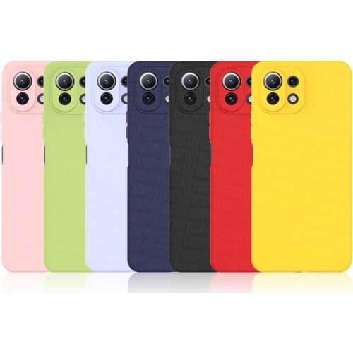 Soft TPU Case For Xiaomi Mi 11 Lite 5G Case Shockproof Matte Silicone Phone Bumper Ultra-thin Cover For Xiaomi Mi 11 Lite Case