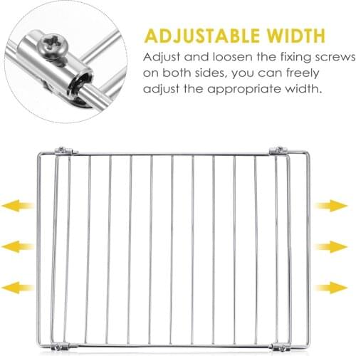 Stainless Steel Barbecue Grill Mesh Wire Telescopic Net Rack Electric Oven Rack Outdoor BBQ Cooking Supplies