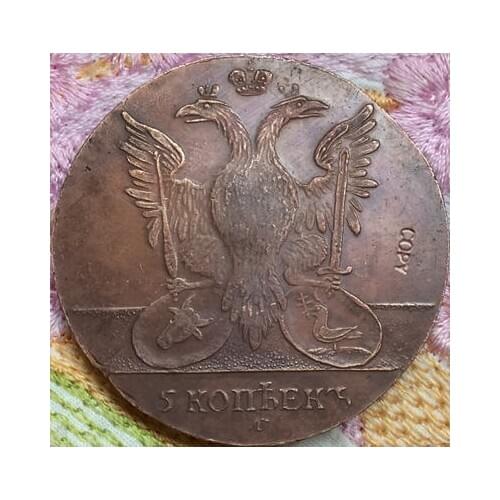 Wholesale 1771 russian 5 kopeks copper coins copy