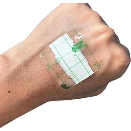 50PCS square shape Band Aid Waterproof large Size Home Emergency Use Bandage Wound Dressing Patches