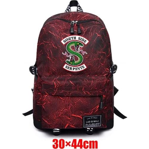 Anime Riverdale Teenager Backpack Fabric Zipper Unisex Packsack Schoolbag High Quality Mochila Student Casual Travel Laptop Bag