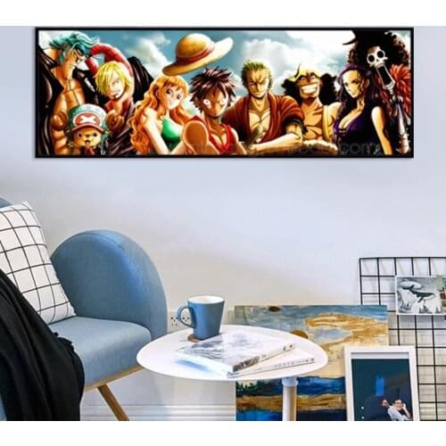 Self-adhesive Wall Sticker Japanese Animation Wallpapers Prints Art Prints and Posters By Luffy and His Partner Home Decoration