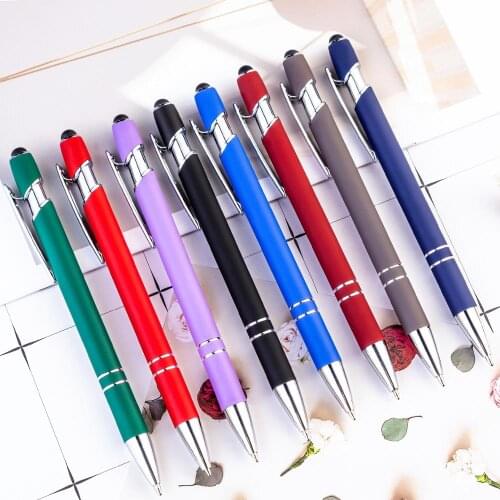 Press Metal Touch Screen Ballpoint Pen 40 Pcs/lot Cute Touch Ball Pens School Writing Supplies