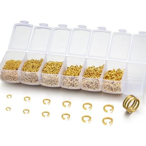 Stainless Steel Gold Jump Rings Split Rings Box Set Connectors For Diy Jewelry Finding Making Accessories Wholesale Supplies