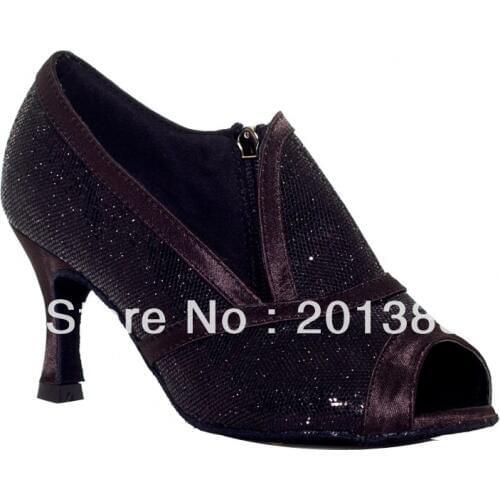 New Ladies Sexy Black Glitter Ballroom Shoes Dance Shoes Latin SALSA Shoes Smaba Shoes