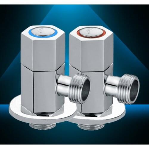 All copper hot and cold thickened triangle valve water heater basin toilet sink corner valve cold