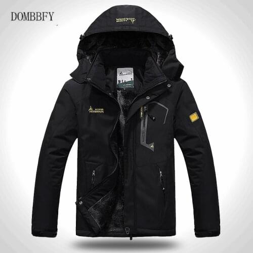Winter Snow Jacket Men Waterproof Windproof Thick Warm Parka Coats Hooded Plus Size 6XL Military Thermal Fleece Jacket Overcoat