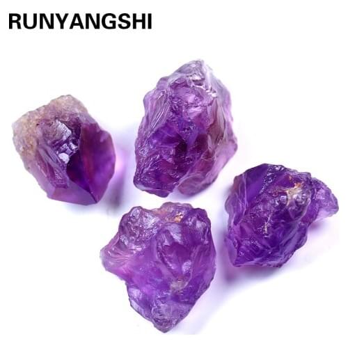 1 pcs Natural Raw Amethyst Quartz Crystal Rough Stone Specimen Healing crystal love natural stones and minerals fish tank