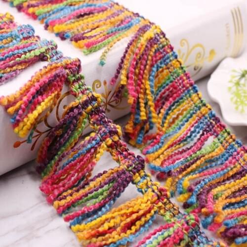 1yard/lot Sewing Cotton Fringe Tassel Trim Tassels Thin Lace Decoration Sewing Embroidery Fabric Clothes Tassels for Jewelry Diy