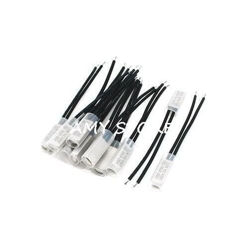 10pcs Bimetal Temperature Switch Thermostat 15C-110C 20/25/45/50/55/65/75/80/90/95/105C Celsius NC Normal Closed KSD9700 250V 5A