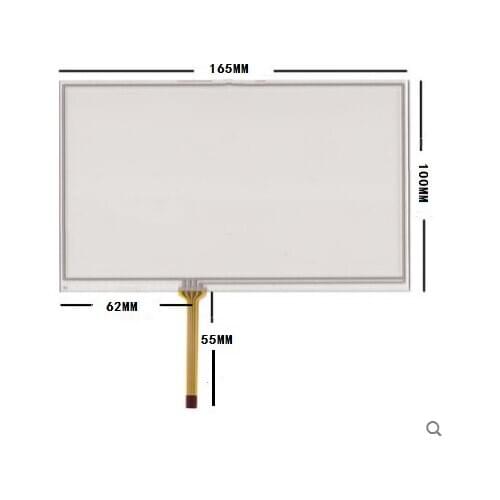 165MM*100MM New handwritten 7 inch car DVD navigation GPS touch screen panel Free shipping 165*100