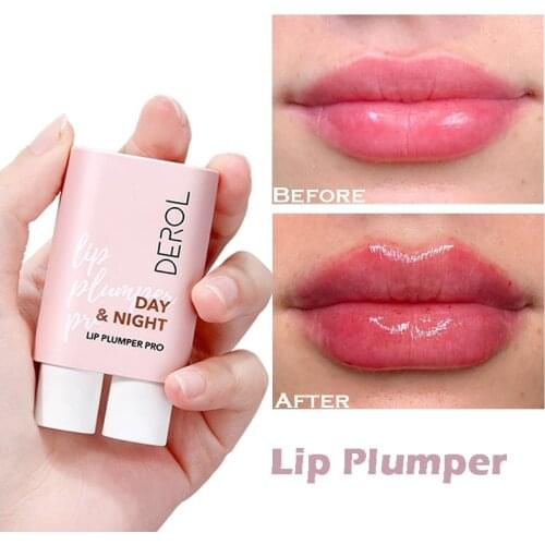 2pcs/set Day Night Lips Enhancer Serum Lip Plumper Gloss Moisturizing Nourishing Sexy Plump Lip Care Mineral Oil Anti-Drying