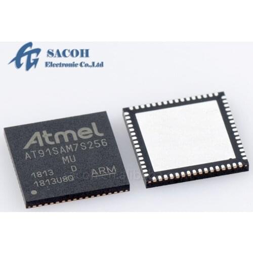 2PCS/lot New Original AT91SAM7S256-MU AT91SAM7S256 or AT91SAM7S256C-MU AT91SAM7S256D-MU QFN-64 Microcontrollers