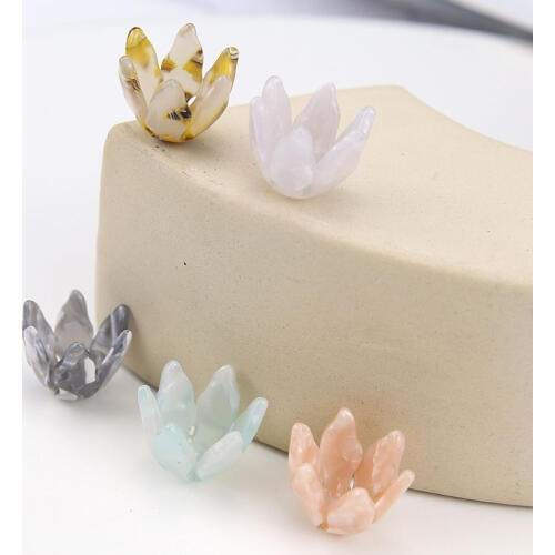 3D stereoscopic acetic acid flowers shape beads 20pcs/lot diy jewelry earrings/necklace/bracelet pendants accessory