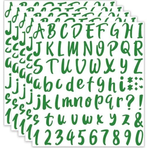 5 Sheets Small Self-Adhesive Vinyl Stickers Letters Number Sticker for School Classroom Floor Desk Wall Art Product