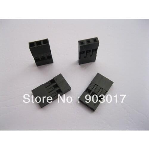500 pcs Jumper Wire Female Housing 3 Pin Connector Pitch 2.54mm Black Color