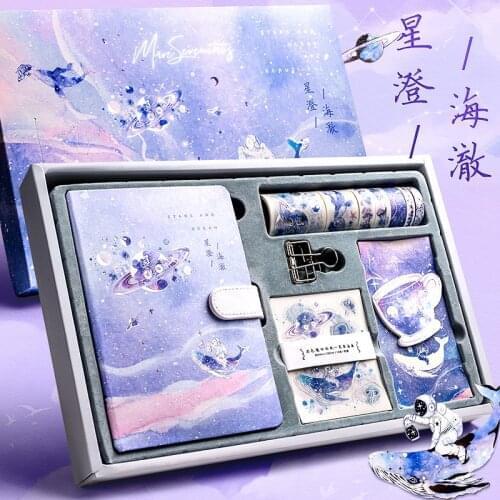 75pcs/set Kawaii Notebook Handbook Tool Material Full Simple Ins Cute Fairy Diary with Sticker and Paper Tape Paper Sticker Gift